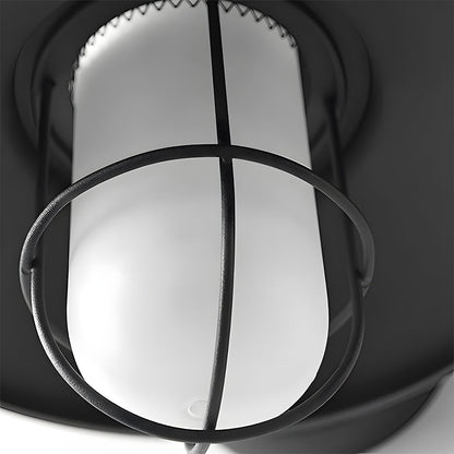 Industrial Outdoor Black Metal Wall Light
