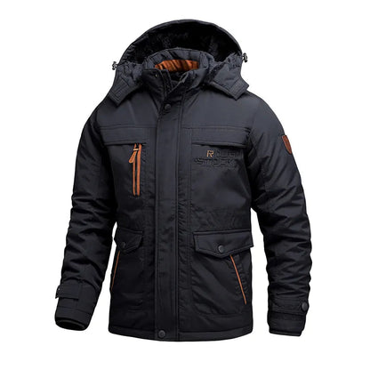 Heren Winterjas Tactisch – Waterdicht & Gevoerd met Afneembare Capuchon
