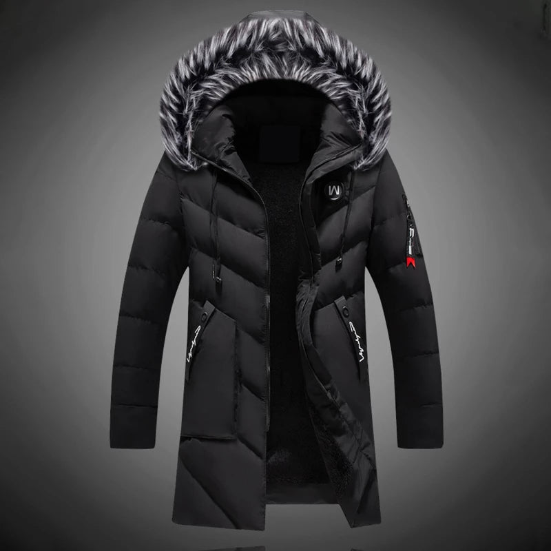 Herrenparka mit Kapuze und Pelzbesatz - Warm und Funktional