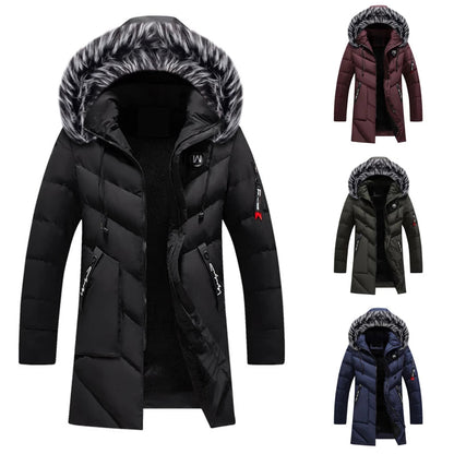 Herrenparka mit Kapuze und Pelzbesatz - Warm und Funktional