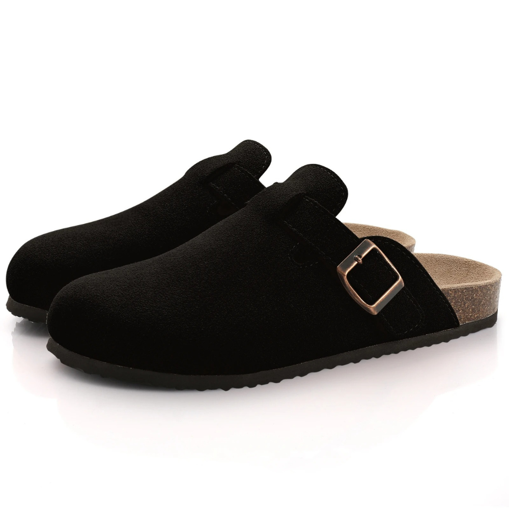 Orthopädische Damensandalen – Wildleder, Verstellbar & Komfortsohle