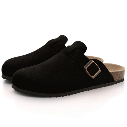 Orthopädische Damensandalen – Wildleder, Verstellbar & Komfortsohle