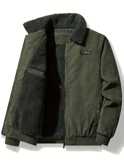 Dicke Winterjacke mit Reverskragen für Herren – Warm & Stilvoll für Kalte Tage