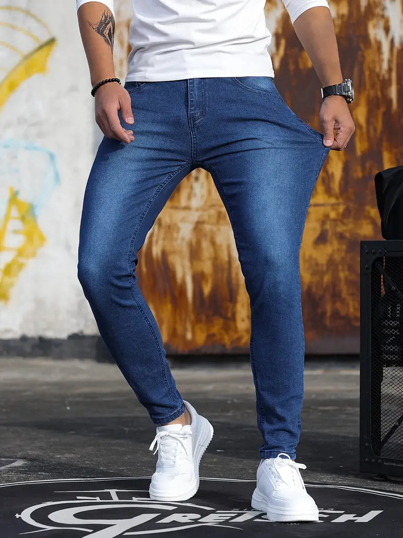 Casual Heren Skinny Jeans van Stretch Denim – Comfort & Stijl