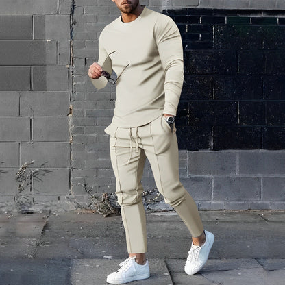 Heren Comfortabele Set met Lange Mouwen en Broek