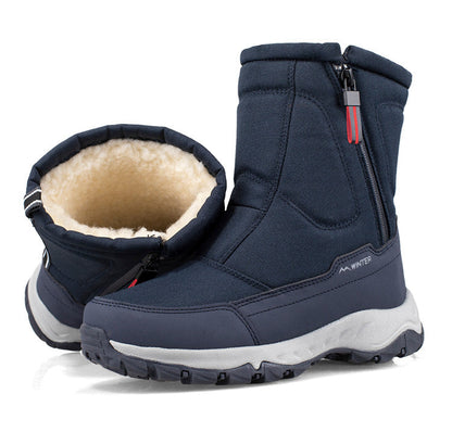 Dames Winter Laarzen met Zijrits - Waterdichte, Antislip, Duurzame Sneeuwlaarzen met Warme Voering