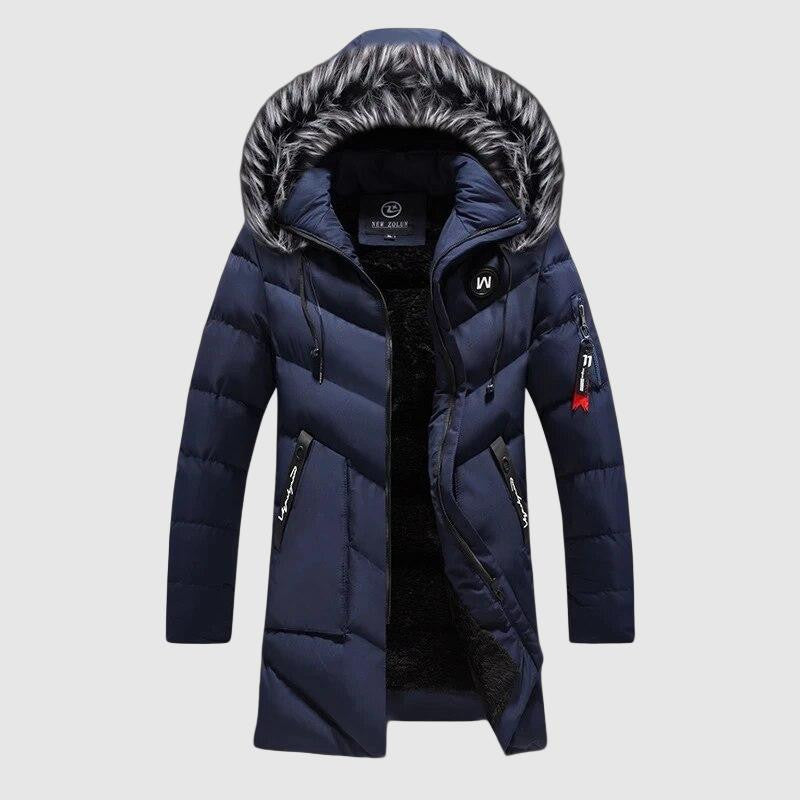 Herrenparka mit Kapuze und Pelzbesatz - Warm und Funktional
