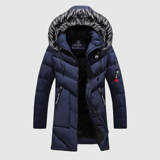 Herrenparka mit Kapuze und Pelzbesatz - Warm und Funktional