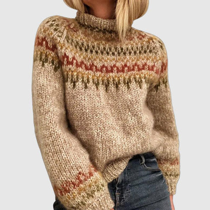 Damen Warmer Pullover mit Nordic Design - Bequem und Stilvoll