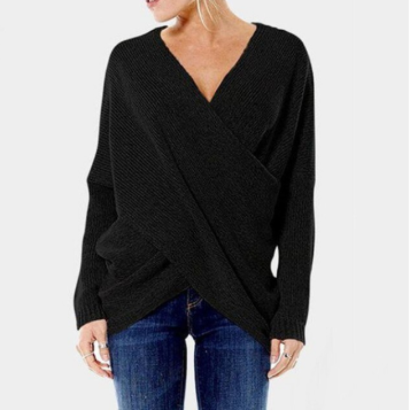 Elegante Damestrui van Kasjmier met Criss-Cross Detail – Herfst/Winter