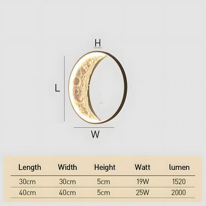 Art Decor Moon Shaped Waterproof Outdoor LED Wall Lights IP65