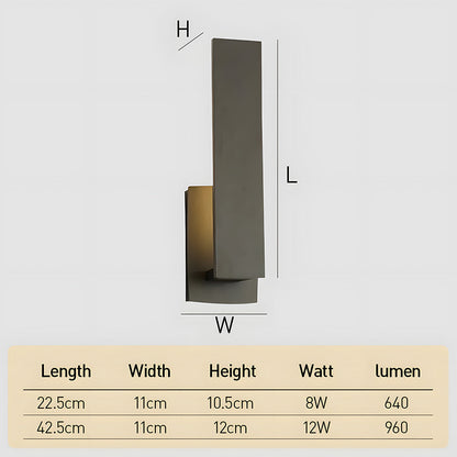 Contemporary Outdoor Stylish Square Wall Light