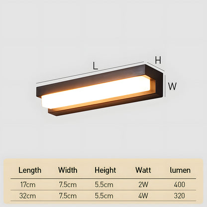 Solar Linear Black LED Outdoor Wall Light