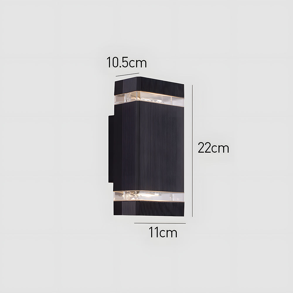 Modern IP65 Black Up Down Outdoor Wall Light