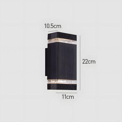 Modern IP65 Black Up Down Outdoor Wall Light