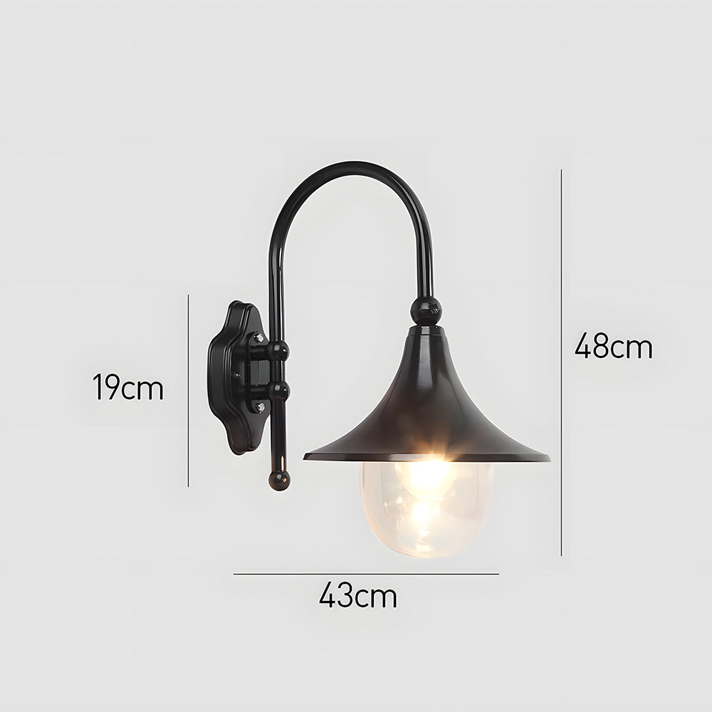 IP54 Vintage Zwarte Buitenwandlamp – Klassiek Lantaarnontwerp voor Buiten