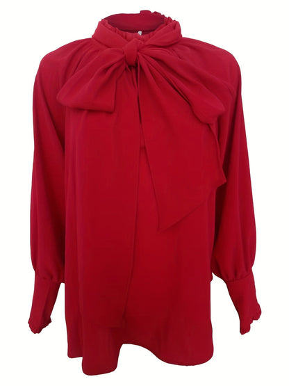 Elegante Blouse met Strik en Ruches