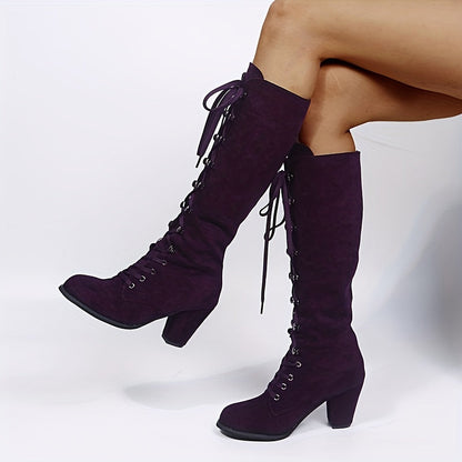 Dames Modieuze Kniehoge Laarzen - Warm en Trendy