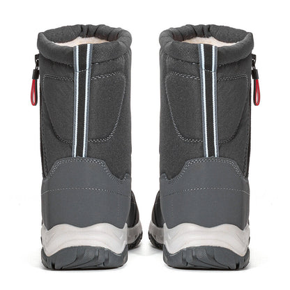 Dames Winter Laarzen met Zijrits - Waterdichte, Antislip, Duurzame Sneeuwlaarzen met Warme Voering