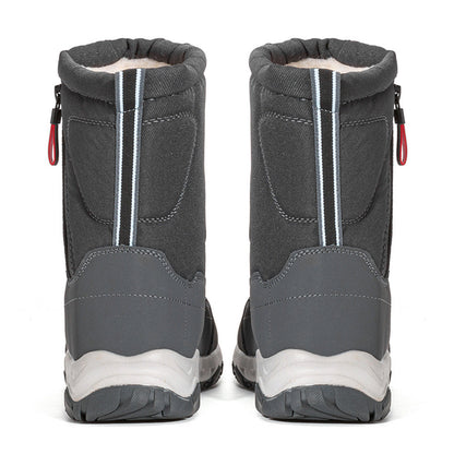 Dames Winter Laarzen met Zijrits - Waterdichte, Antislip, Duurzame Sneeuwlaarzen met Warme Voering