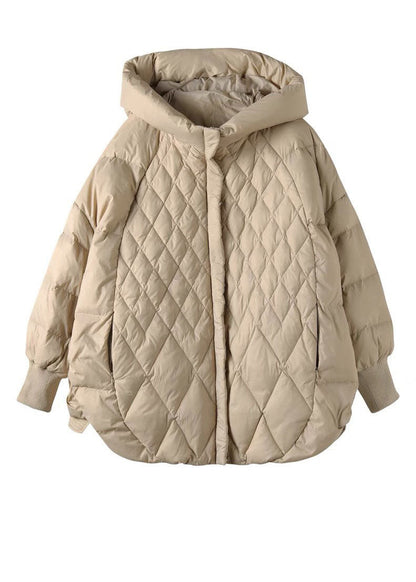 Halflange Winterjas met Capuchon voor Dames – Warme Donsvulling