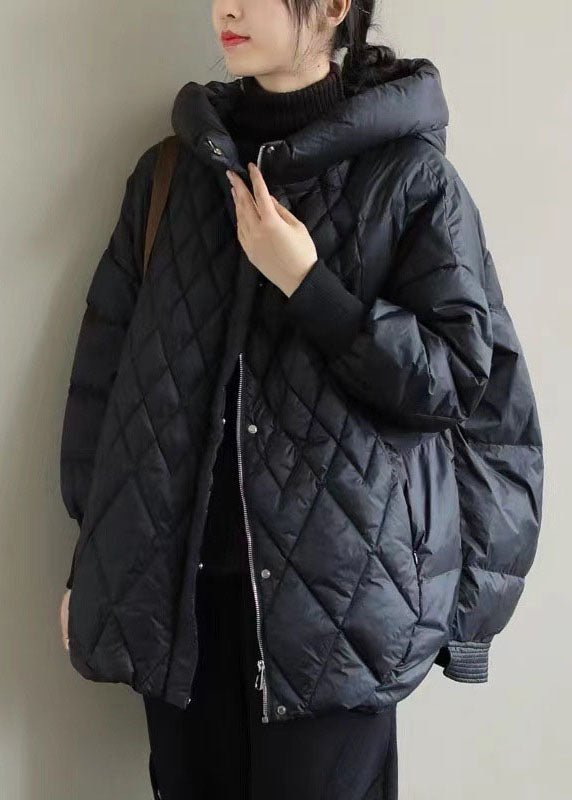 Halflange Winterjas met Capuchon voor Dames – Warme Donsvulling