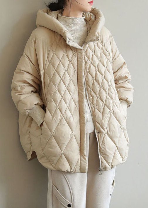 Halflange Winterjas met Capuchon voor Dames – Warme Donsvulling