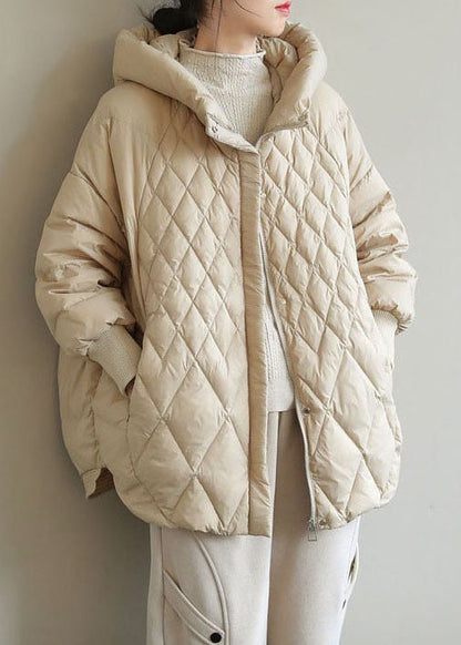 Halflange Winterjas met Capuchon voor Dames – Warme Donsvulling