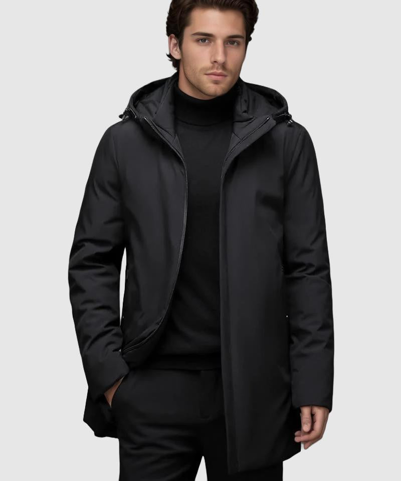 Heren Longline Parka met Meerdere Zakken - Warm en Modern