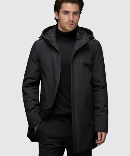 Heren Longline Parka met Meerdere Zakken - Warm en Modern
