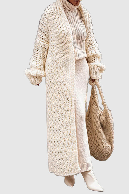 Dames Lange Gebreide Cardigan - Warm en Casual