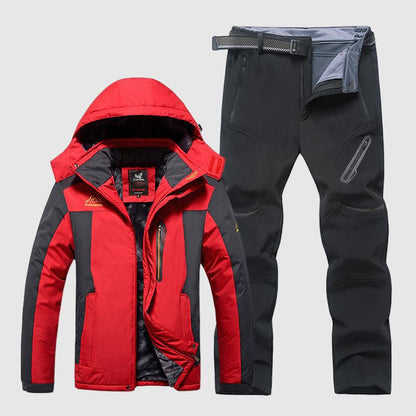 Heren Waterdichte Winterset – Gevoerde Jas en Broek voor Outdoor Avonturen