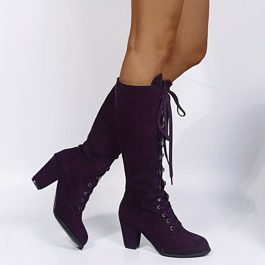 Dames Modieuze Kniehoge Laarzen - Warm en Trendy