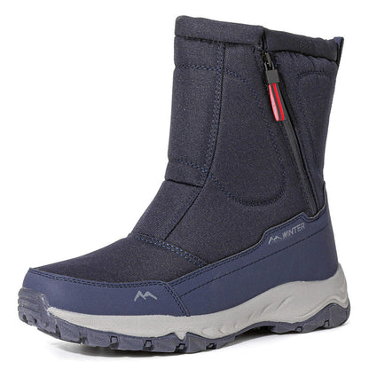 Dames Winter Laarzen met Zijrits - Waterdichte, Antislip, Duurzame Sneeuwlaarzen met Warme Voering