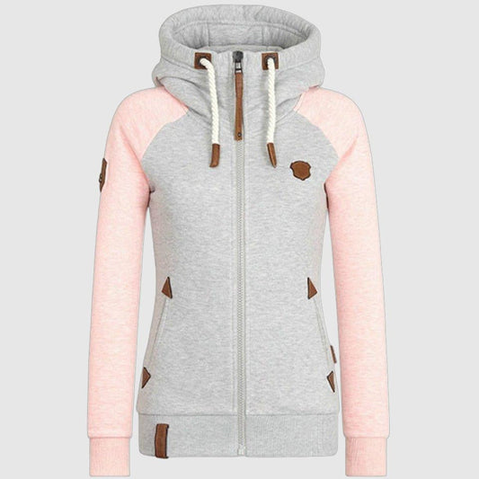 Dames Streetstyle Vest met Capuchon en Rits – Lange Mouwen – Casual & Comfortabel