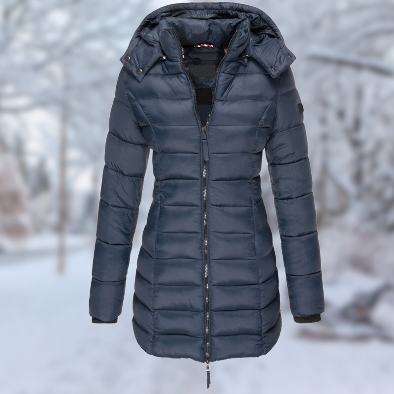 Stijlvolle Halflange Winterjas voor Dames – Elegant & Warm voor Koude Dagen
