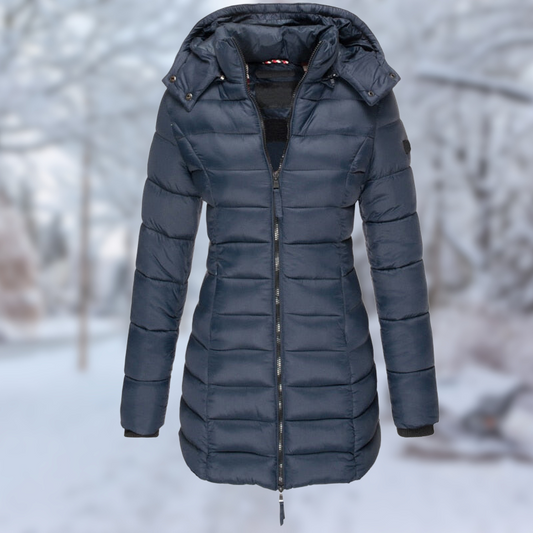 Stijlvolle Halflange Winterjas voor Dames – Elegant & Warm voor Koude Dagen