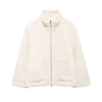 Stijlvolle Dames Teddyjas – Zacht en Warm voor Herfst en Winter