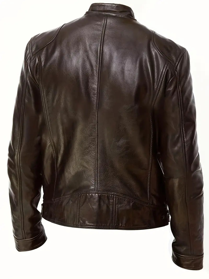 Heren Leren Jas - Tijdloze Stijl met Moderne Touch