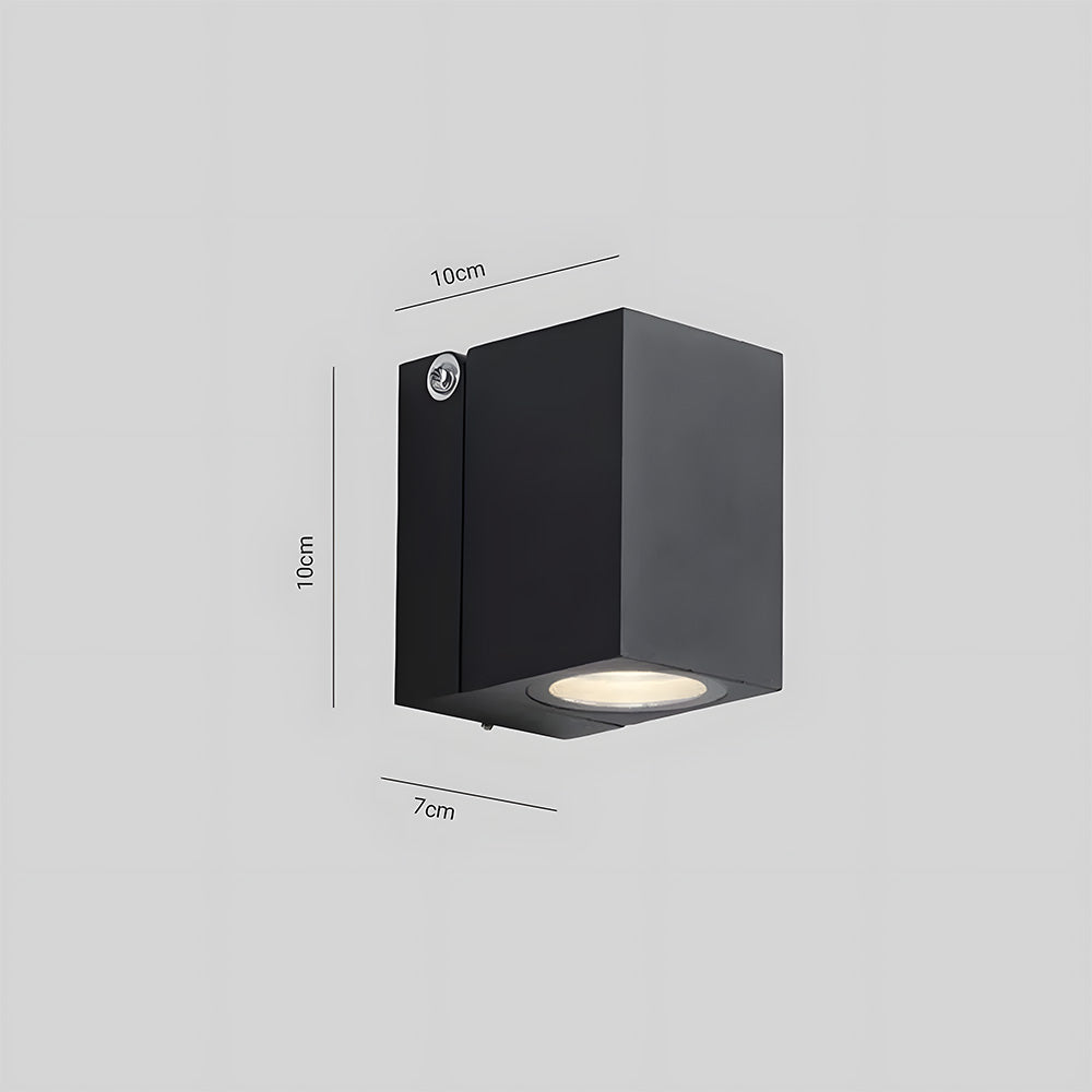 Modern Black Outdoor Rotatable Wall Lamp