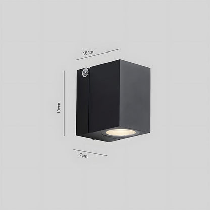Modern Black Outdoor Rotatable Wall Lamp