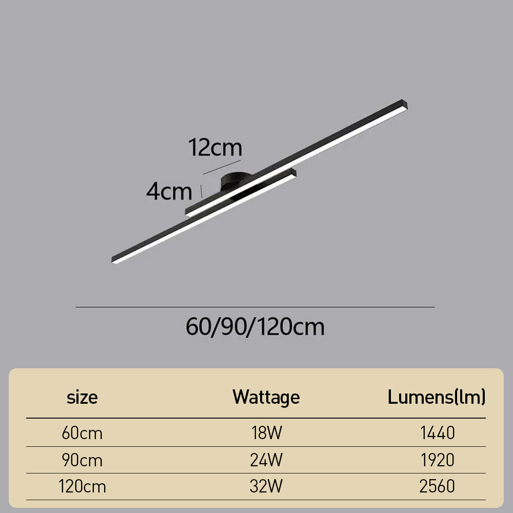 Moderne Aluminium LED Plafondlamp – Minimalistisch Semi-Flush Design voor Woonkamer of Hal