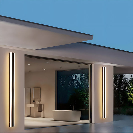 Minimalistische Außenwandleuchte – Schwarze LED-Wandbeleuchtung IP65 Wasserdicht für moderne Fassaden & Gärten