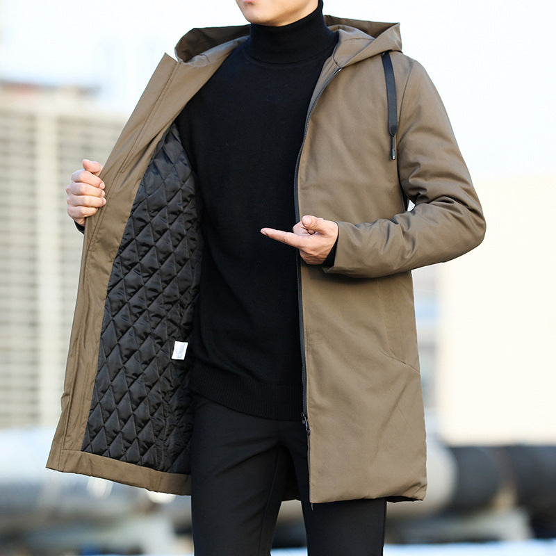 Herren gesteppte Winterjacke mit Kapuze - Warm und lässig