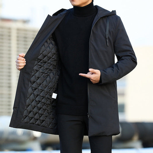 Herren gesteppte Winterjacke mit Kapuze - Warm und lässig