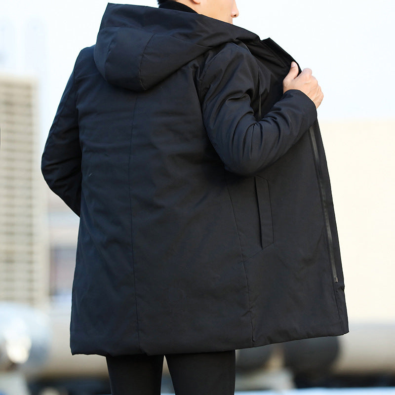 Herren gesteppte Winterjacke mit Kapuze - Warm und lässig