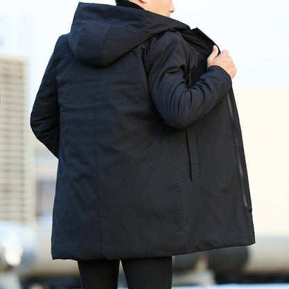 Herren gesteppte Winterjacke mit Kapuze - Warm und lässig