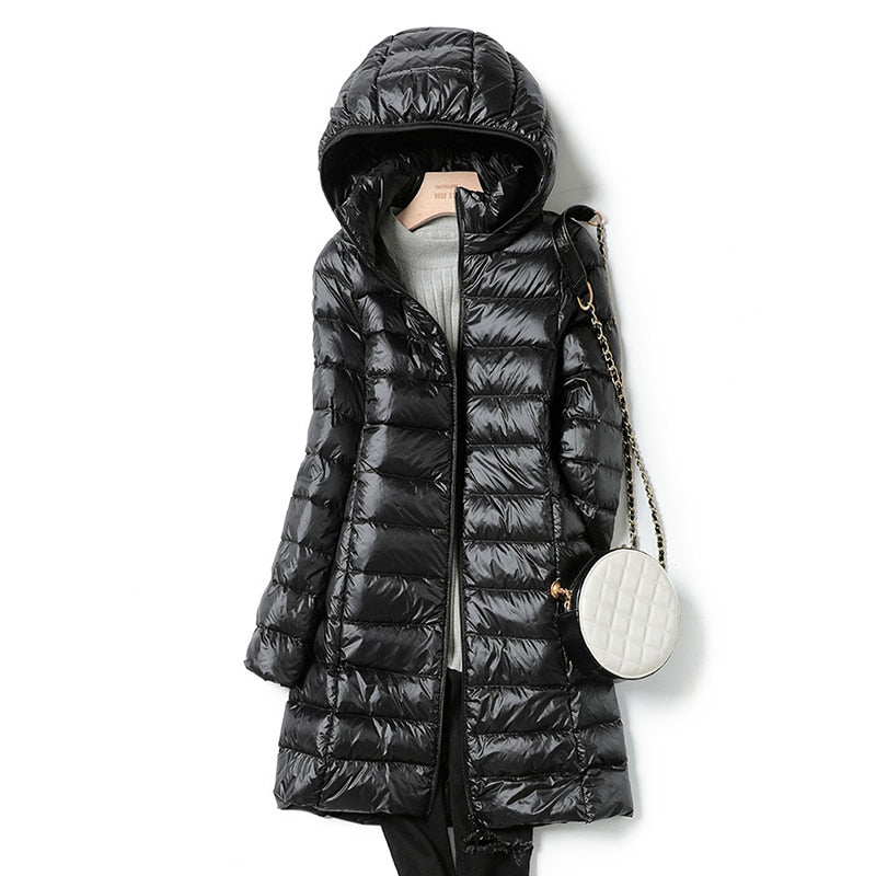 Ultralichte Dames Winterjas met Afneembare Capuchon – Stijlvol en Comfortabel