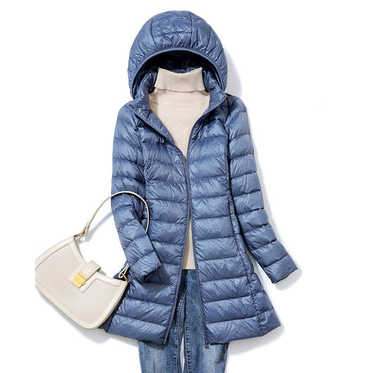 Ultralichte Dames Winterjas met Afneembare Capuchon – Stijlvol en Comfortabel