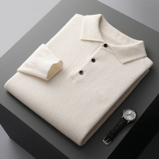 kasjmier Polo met Lange Mouwen – Luxe & Ademend Comfort